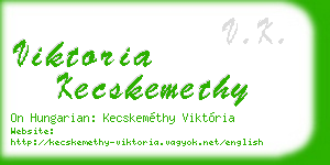 viktoria kecskemethy business card