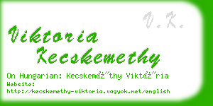 viktoria kecskemethy business card